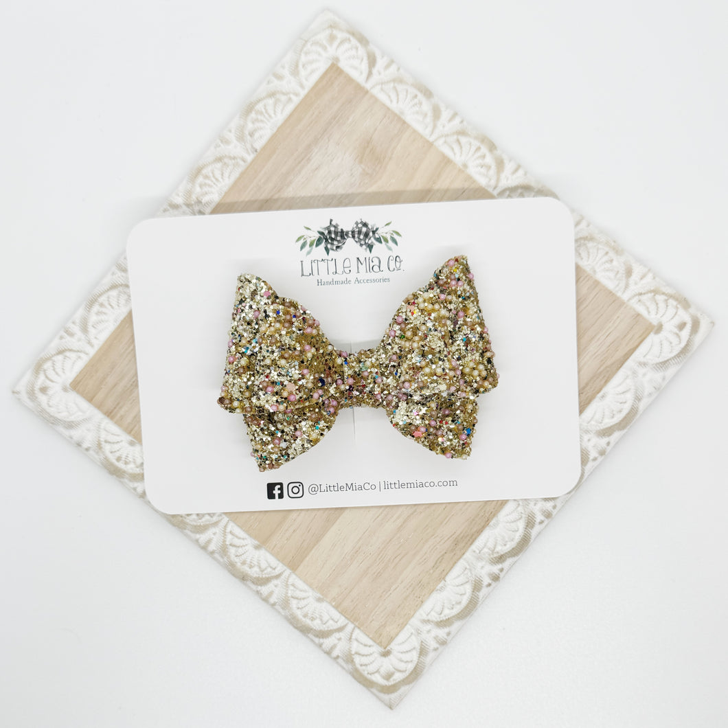 Gold Glitter Violet Clip