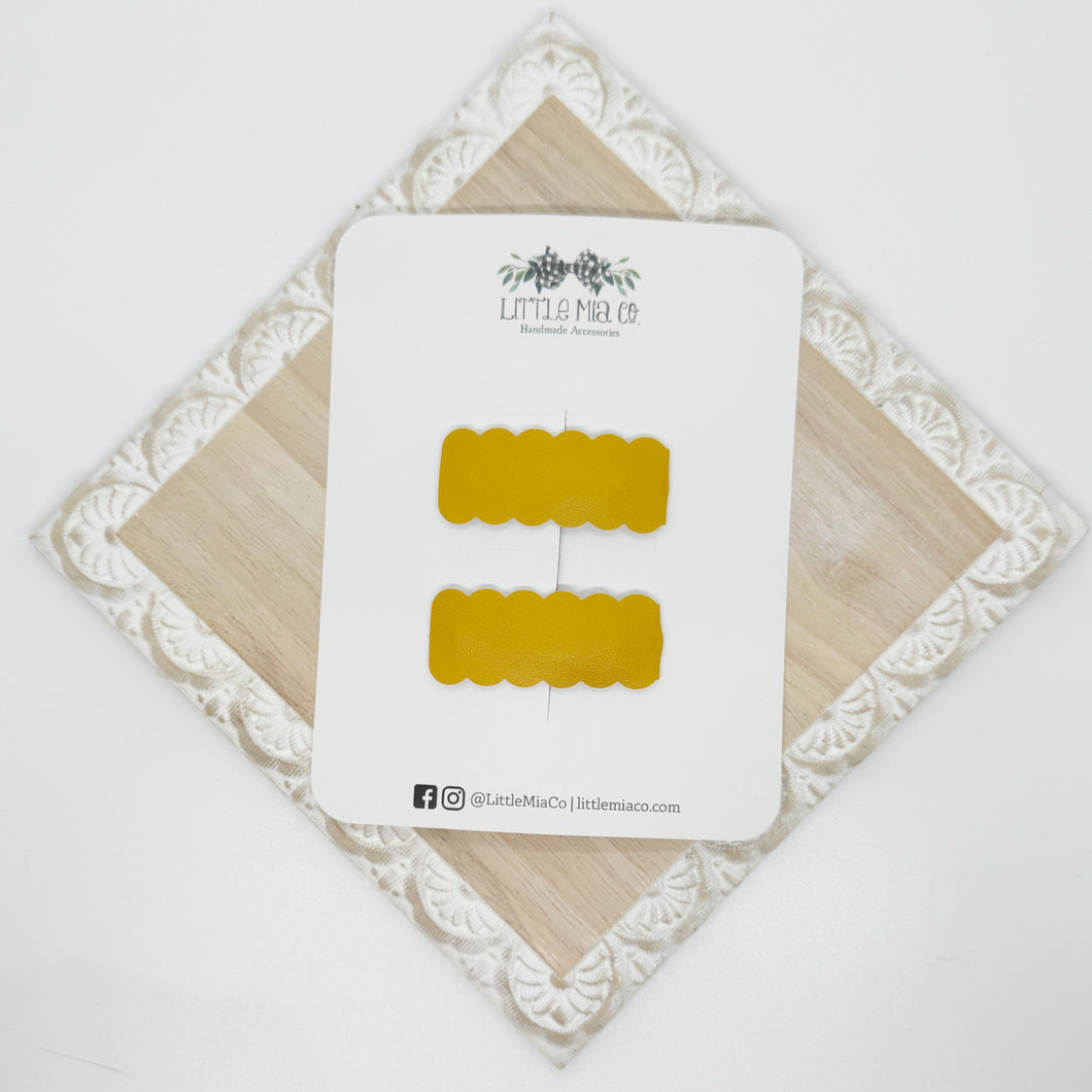 Mustard 2” Snap Clip Duo