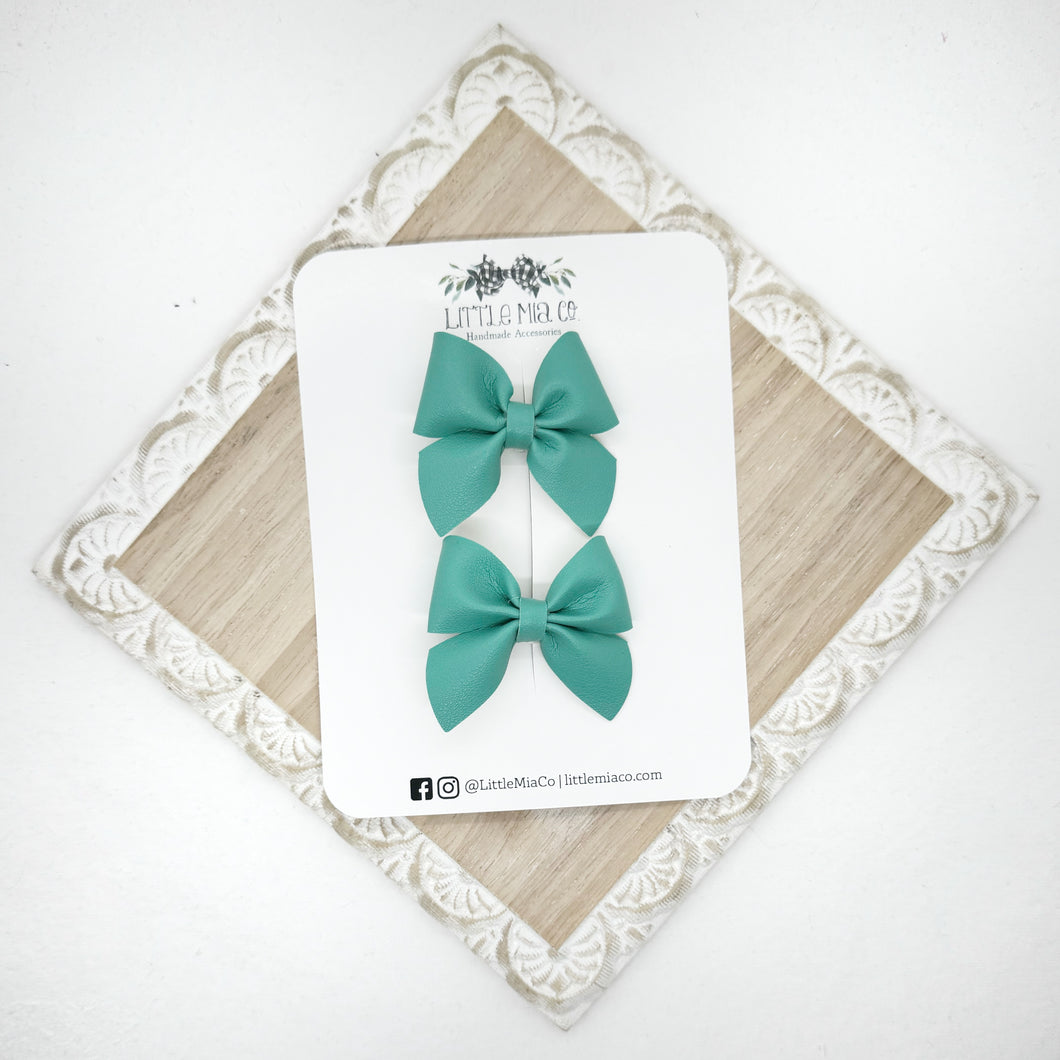 Teal Mini Marie Piggy Clips