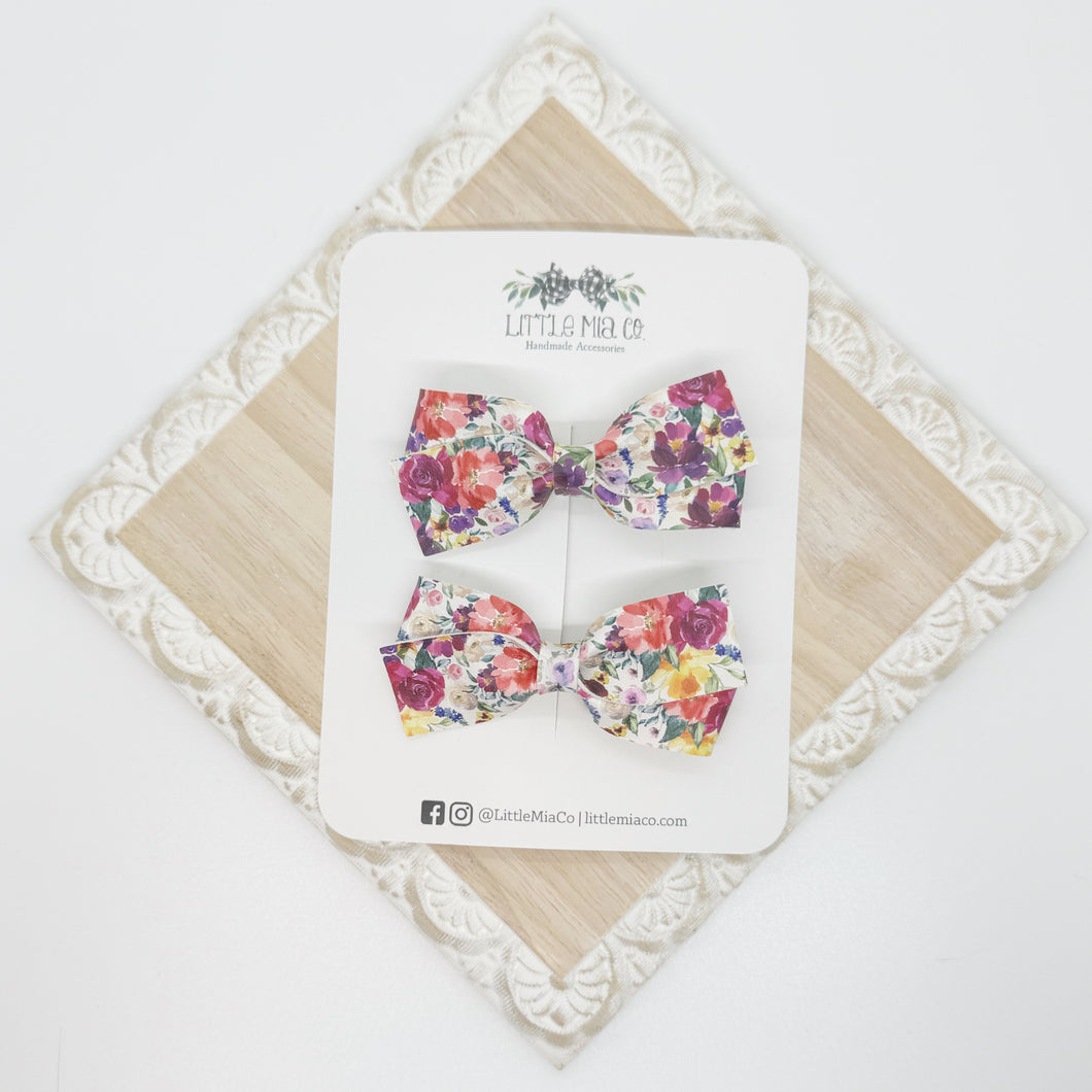 Colorful Spring Floral Lou Piggy Clips