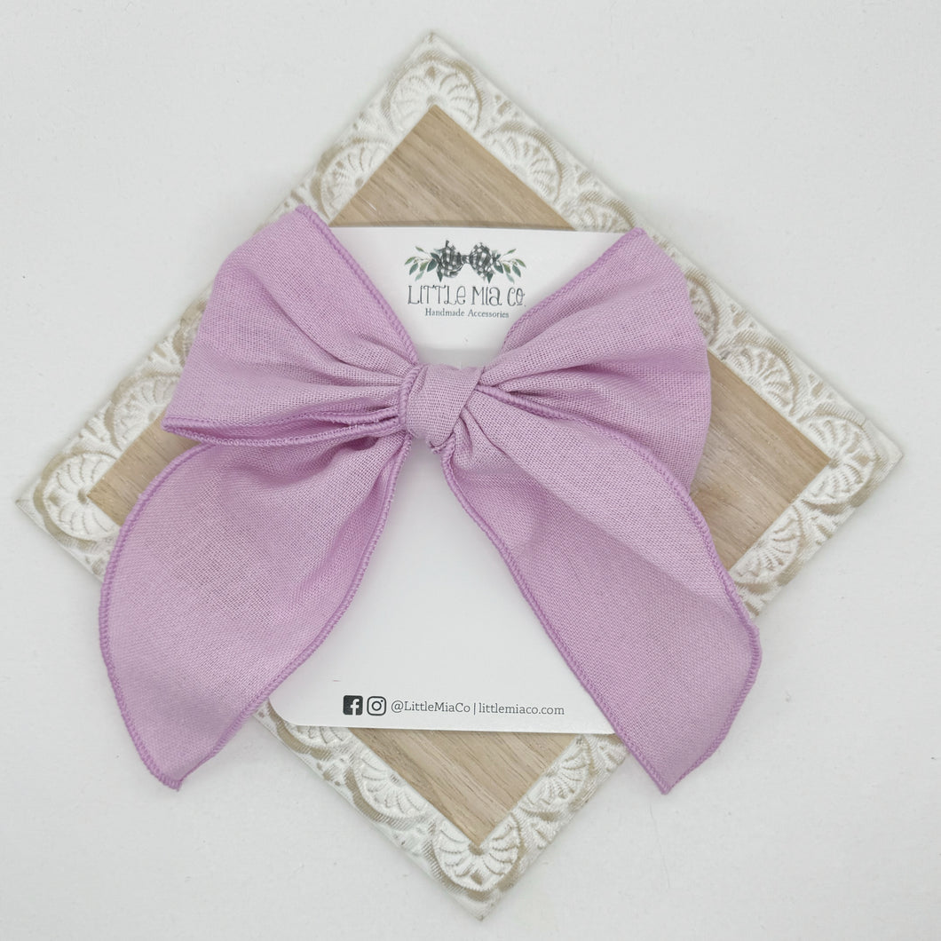 Lavender Linen 5” Hair Clip