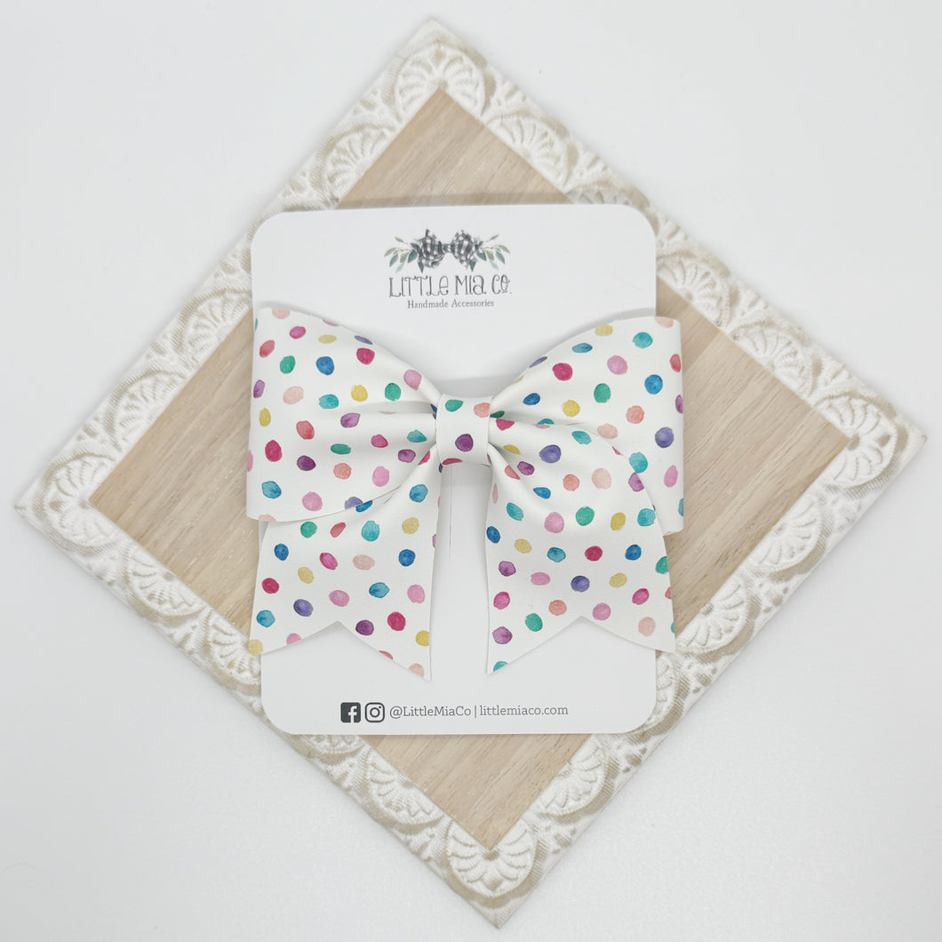 Colorful Polka Dot Cheer Clip