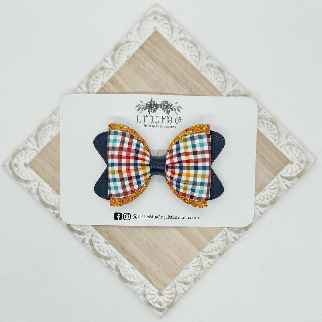 Colorful Fall Plaid Lizzy Clip