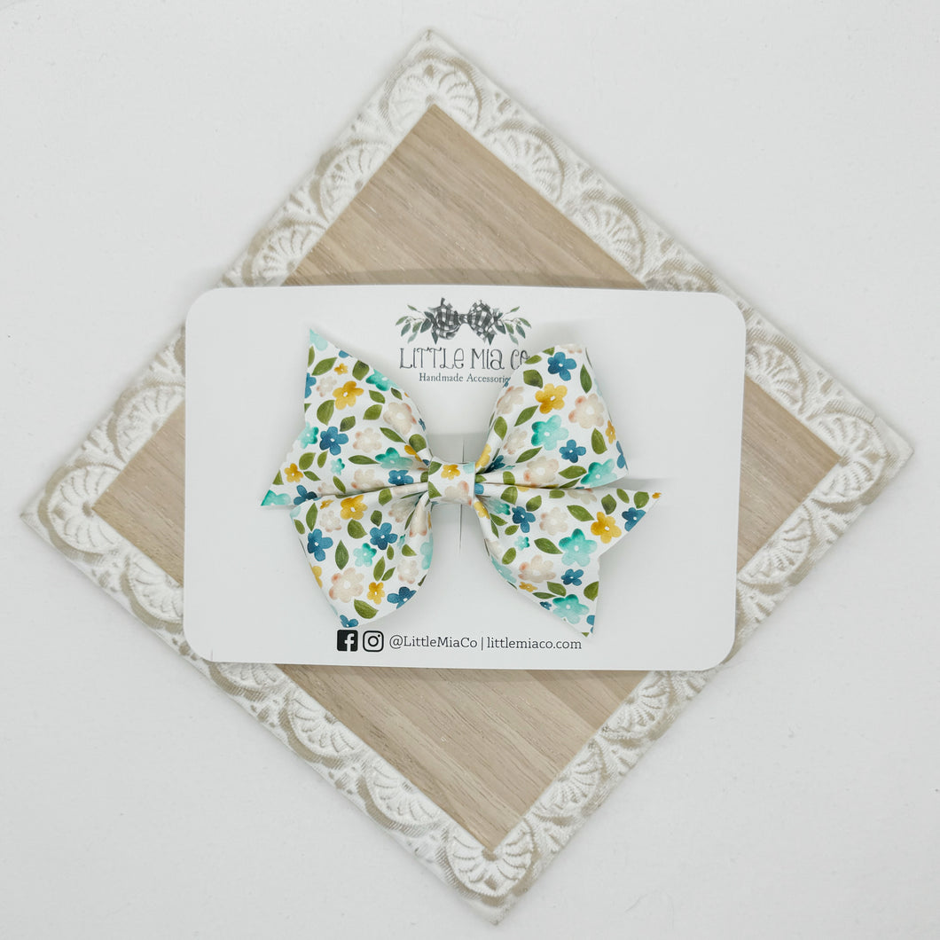 Blue & Yellow Floral Larkin Clip