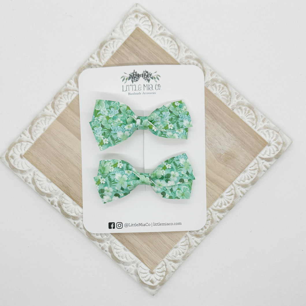 Green Shamrock Lou Piggy Clips