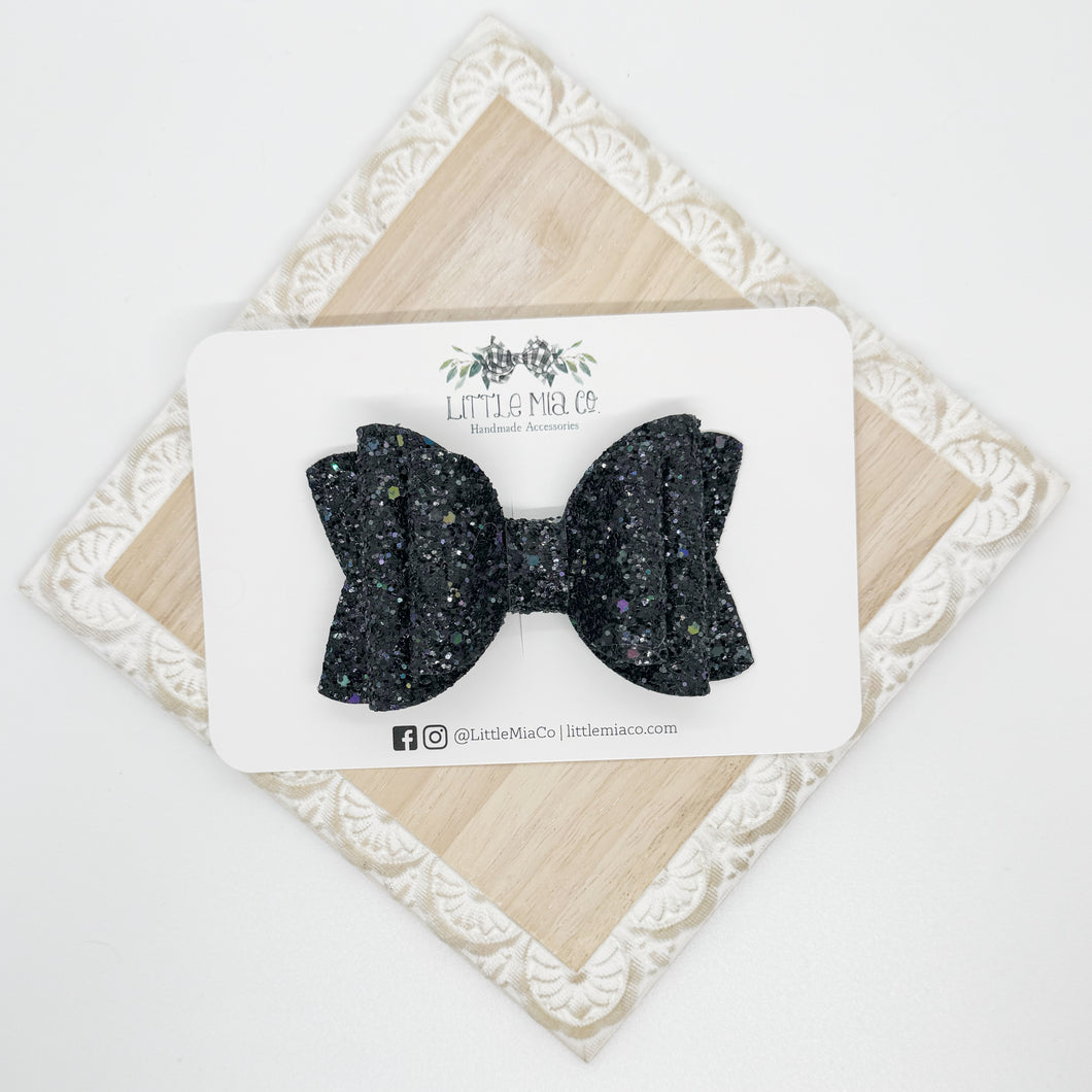 Black Glitter Chloe Clip