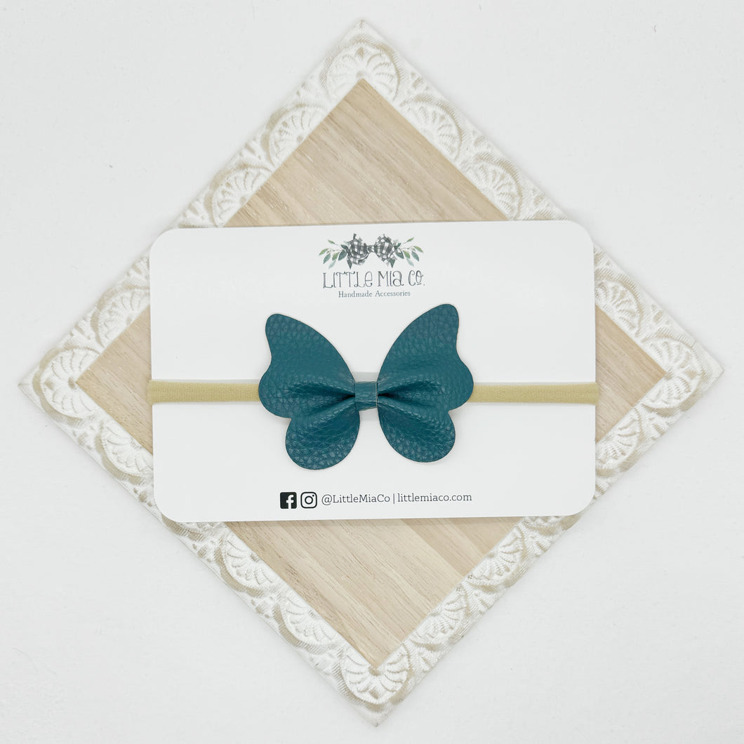 Teal Butterfly Headband