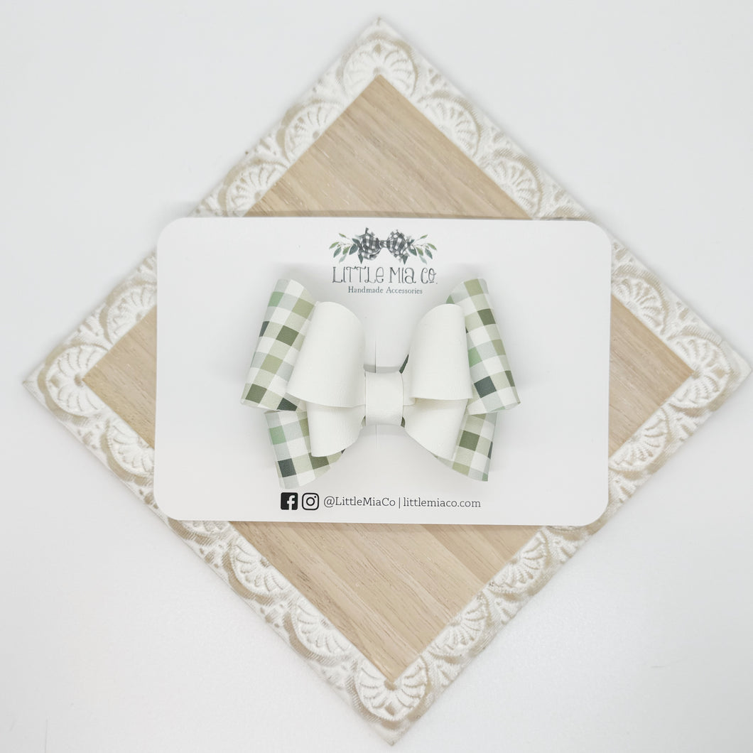 Green Plaid Violet Clip