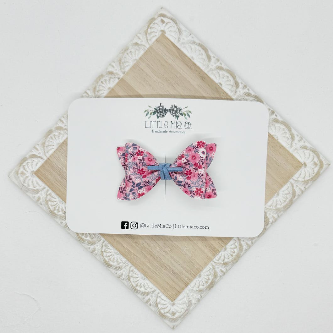 Pink & Blue Floral Sutton Clip