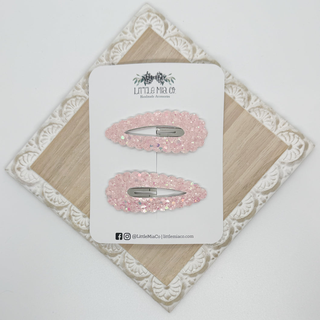 Light Pink Scalloped Snap Duo