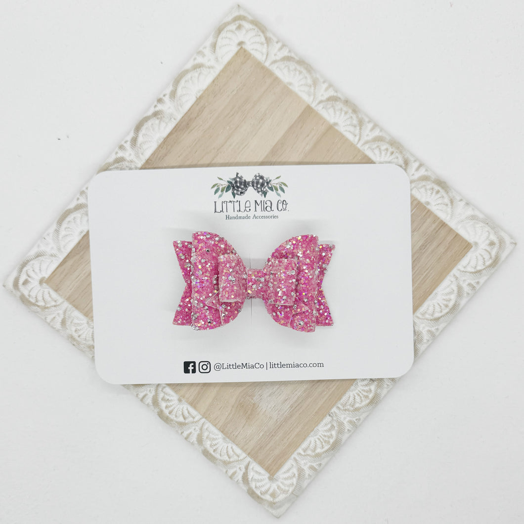 Dark Pink Glitter Valerie Clip